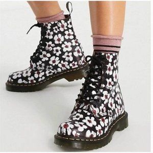 Dr. Martens Smooth Leather 1460 Pascal Floral Boots